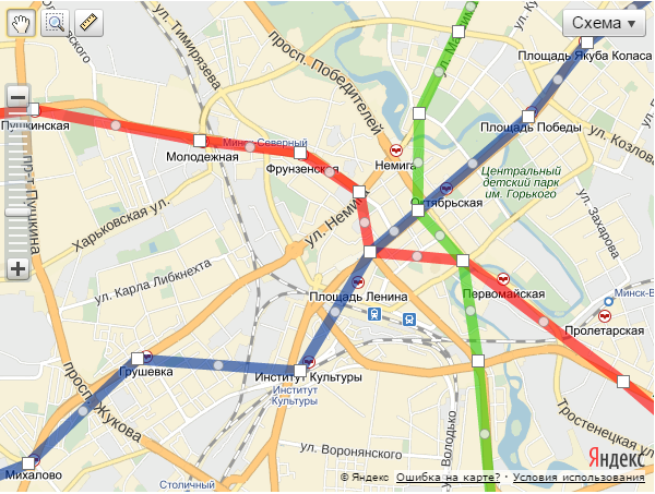 Ст метро московская минск карта