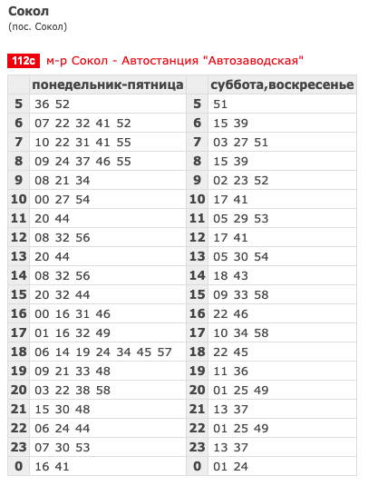 Расписание 112 автобуса свердловская область