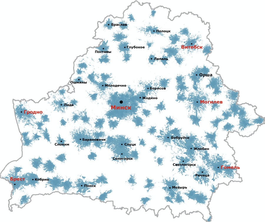 Карта белоруссии гомельская область