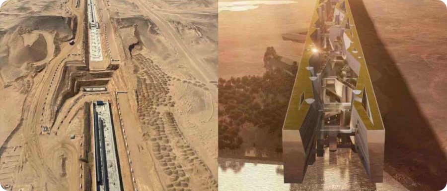 Проект и ход реализации горизонтального небоскреба The Line Проект и ход реализации горизонтального небоскреба The Line