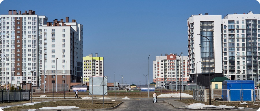 Новые 21-й и 22-й микрорайоны Солигорска